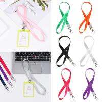 WRAPPE 1Pcs สีสัน ป้ายชื่อ เครื่องใช้สำนักงาน ข้น เชือกแขวน ผู้ถือบัตรประจำตัวประชาชน เชือกเส้นเล็กที่ใส่ป้าย สายคล้องคอ คล้องคอ