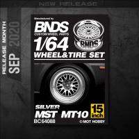 BNDS 164 Metal Wheels Rubber Tires by MST MT10 Hot Assembly Rims Custom Modified Parts JDM VIP Style Model Car Vehicle 4pcs Set