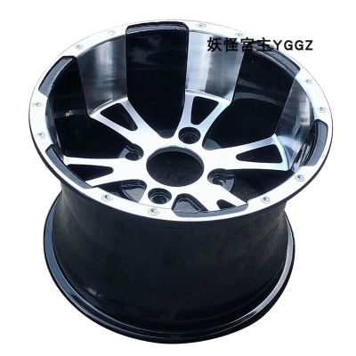 ♚อุปกรณ์ Kart ATV 25X8 / 10-12 235 30-12 นิ้วล้ออลูมิเนียมล้อใบมีดขอบอุปกรณ์มอเตอร์ไซค์ ล้อ12นิ้ว