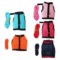 【LZ】 Small Pet Rabbit Harness Vest and Leash Set For Ferret Guinea Pig Bunny Hamster Puppy Mesh Chest Strap Harness Pet Supplies