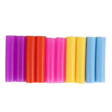 10Pcs 6mm/8mm Caps Silicone Tip Food Grade Bar Stainless Steel Straw Teeth  Protector Cover Anti