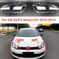 โคมไฟไฟหน้ารถสำหรับ VW Golf 6 Xenon/GTI 2010-2013ปลอกครอบไฟหน้าเคสใสเลนส์หลอดไฟหน้ากระจก