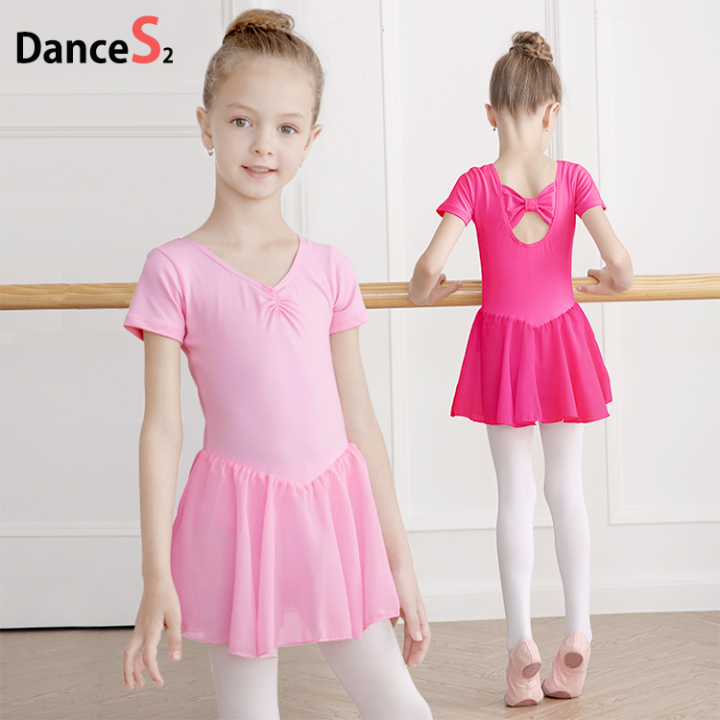 Children Ballet Dress Dance Leotards for Girls Transparent Chiffon ...