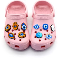 ตัวติดรองเท้ามีรู ตาปีศาจ Jibbitz 1ชิ้นน่ารัก แฟชั่น PVC เครื่องประดับรองเท้า Crocs รองเท้า DIY อุปกรณ์เสริมหมุดสำหรับเด็ก ของขวัญ