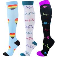 【jw】☇  Compression Stockings Size S-XXL EdemaDiabetesVaricose Veins Circulation Men Knee Socks