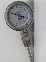 (UIM-Shop) Bi-Metal Thermometer Dial 6" , Range 0-100 C , 1/2" NPT Sliding , Model TBM60TAT2300MM2NB30SU