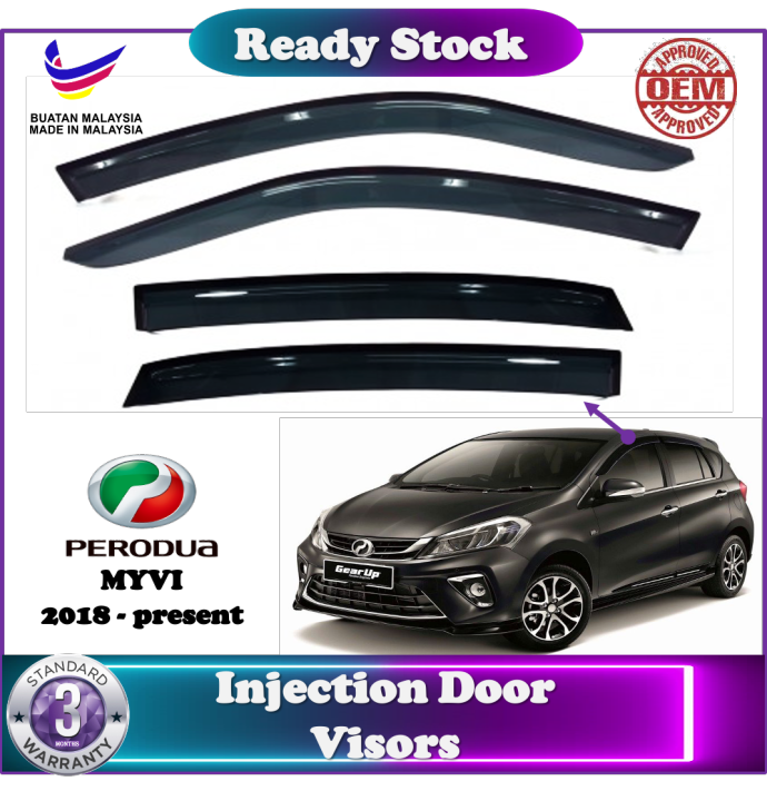 Perodua Myvi 】Door Visors - Window Visor - Injection Air Press - Gear ...