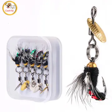 12pcs Fly Fishing Lure Set Style Insect Artificial Bait Feather Single Hook  