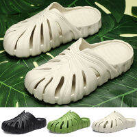 Monstera Deliciosa รองเท้าแตะรองเท้าชายหาดผู้ชายรองเท้าแตะในบ้านรองเท้าแตะแบบเปิดรองเท้าแตะฤดูร้อนกลวงสำหรับห้องน้ำวัสดุ PU กันลื่น J50รองเท้าแบบมีรูระบาย