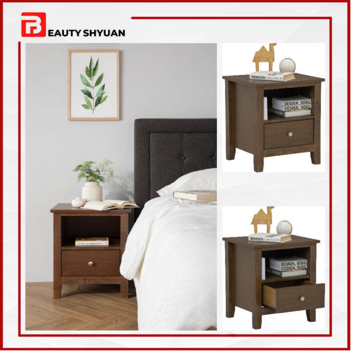 LAIDE Bedside Table Bedroom Side Table Living Room Table Drawer Meja