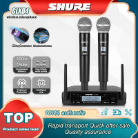 SHURE GLXD4 ไมโครโฟนคู่ไร้สายเสียงดี wireless microphone UHF 800HZM ไมค์ลอยคู่ SM58 ตัวไมค์เป็นอลูมิเนียมแข็งแรงน้ำหนักเบา รับสัญญานได้ไกล.