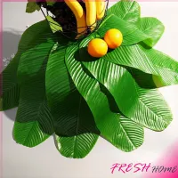 ใบตองเทียม ใบตองปลอม แผ่นรองจานถ่ายภาพ  ใบตองเทียมรองอาหาร green leaf decoration