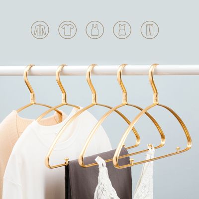 10pcs Clothes Hanger Aluminum Alloy Sweater Coat Pants Drying Rack Wardrobe Space Saving Storage Rack Non-slip Skirt Coat Hanger