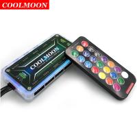 coolmoon RGB Fan Controller DC12V 5A Color Modding pc with 10 6Pin Fan rgb Ports 2 4Pin Light Bar Ports for COOLMOON Fans NEW Heatsinks