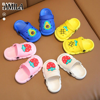 AMILA รองเท้าแตะสำหรับเด็ก,รองเท้าใส่ในบ้านสำหรับเด็กผู้หญิงใส่ในบ้านรองแตะลำลองมีรูนุ่มใส่ในบ้านสำหรับเด็กทารกใส่ในบ้าน