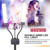Tenwish Double Arms Long Strips LED fill Light พร้อมหน้าจอ LCD สำหรับ Vlog Video TikTok esthaticians Make up ศิลปินสักการถ่ายภาพ