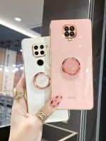 Luxury Ring Holder Case On For Xiaomi Redmi Note 9 Pro Note9 S 9pro Max 9S Plating Square Silicone Stand Back Cover Xiomi Funda