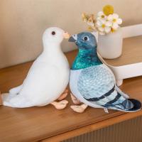 Realistic Pigeon Plush Toys High Quality Soft Lifelike Grey Hill White Pigeons Birds Stuffed Animals Toy Collection Model Gifts