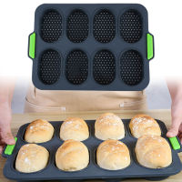 8 Cavity Bread Mold Silicone Baking Toast Moulds Home Cake Food Grade French Bread Biscuit Molds Nonstick Homemade DIY Tools