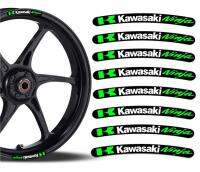 （SSKLO STORE ）3D Gel Motorcycle Wheel Hub Rim Strip Decal Kawasaki Ninja Car Sticker For 16"17"18"21"inch Wheel