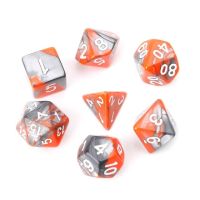 ลูกเต๋าหลายหน้าอะคริลิค7ชิ้น/เซ็ตสำหรับ D4-D20เกมกระดาน Trpg