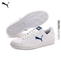 PUMA BASICS - รองเท้ากีฬา Smash Cat Leather สีขาว - FTW - 36294506