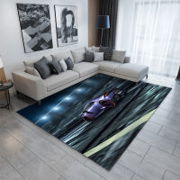 3D Printing Bedroom Rugs Racing Car Soft Large Carpet In The Living Room Boys Room Decoration Home Bathroom Non-Slip Floor Mat