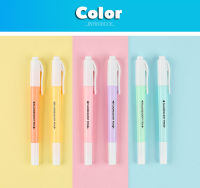 ปากกาไฮไลท์ ปากกาเน้นข้อความ สีพาสเทล 6ด้าม6สี มี2หัว