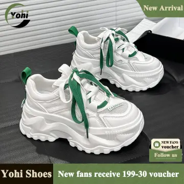 Yohi New fashion Shoes Sneakers for women White shoes trending rubber shoes  for women 5cm Heightening effect (add 1 size bigger)