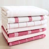 Big Plaids Striped Kitchen Towel Cotton Tea Napkin Eco Dyed Cleaning Cloth Table Mats Pads 50X58cm