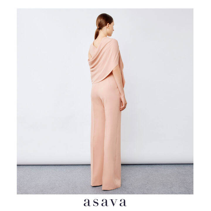 asava-aw22-asava-classic-high-waisted-straight-leg-pants-กางเกงผู้หญิง-อาซาว่า-เอวสูง-ทรงตรง-กระเป๋าเฉียง-ซิปหน้า