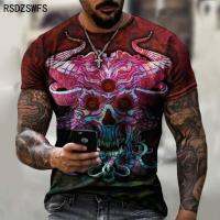 Demon Face Shirt T-Shirt Round Collar Leisure Sports 2021 Summer Mens 3D Printed Male T-Shirt Extra Large T-Shirt XXS-5XL