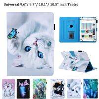 {CAGY Phone protection}เคสสากลสำหรับ iPad 10.2 2019ฝาครอบสำหรับ Huawei T3 T5 M5 9.6 9.7 10 10.1 10.5นิ้วแท็บเล็ต Funda แมวน่ารักพิมพ์ยืนเชลล์