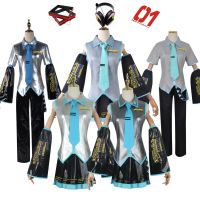 【 พร้อมส่ง 】 Hatsune Miku MIKU สูตร cos เสื้อผ้าหนังสิทธิบัตร Hatsune cos ชาย Hatsune cosplay เสื้อผ้า .