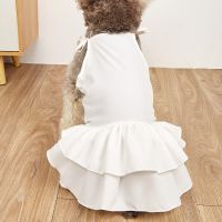 suspenders wedding for Dogs Dress white Pet Dog Clothes Cat Kawaii Small Thin Spring Summer Fashion Cute Teddy Pet Products 2022 Dresses