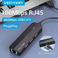 Vention 5ใน1/6ใน1 USB ฮับ2.0พร้อมแหล่งจ่ายไฟ USB ไปยัง TF SD RJ45 Splitter อะแดปเตอร์สำหรับแล็ปท็อป PC อะแดปเตอร์อุปกรณ์คอมพิวเตอร์2.0ฮับ USB