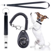 Silent Ultrasonic Dog Whistle Stop barking Adjustable Pitch Training with Lanyard and Clicker