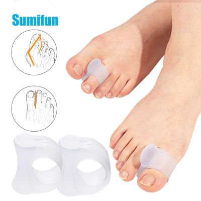 ﹉ 1Pair Toe Silicone Bunion Guard Orthopedic Hallux Valgus Corrector Toe Separators Finger Toe Separator Correction Foot Care Tool
