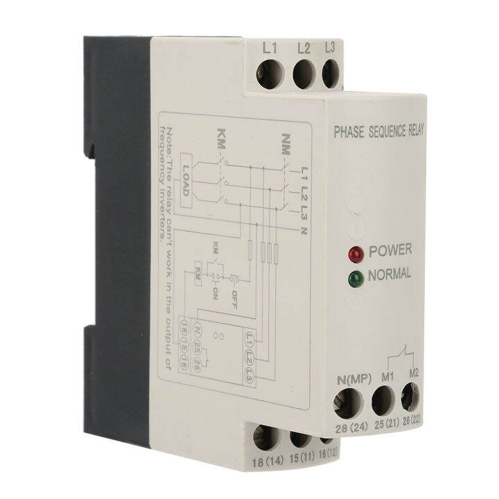 300-500v-ac-50-60hz-4-wire-3-phase-phase-sequence-relay-protector-รีเลย์ป้องกันแรงดันไฟฟ้า