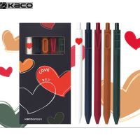 Kaco 5pc/Lot Retro Cute Gel Pen Set 0.5MM Color Ink Quick Drying Pучка Caneta for Valentines Day Student Office Supplies