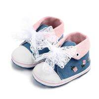 Infant Spring Shoe Newborn Infant Girls and Boys Recreational Baptism Non-Slip Walking Shoe White Soft-soled Sneaker