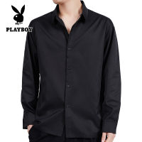 PLAYBOY เสื้อเชิ้ตผู้ชาย,Playboy Shirts Business Casual With Original Shirts M-3XL