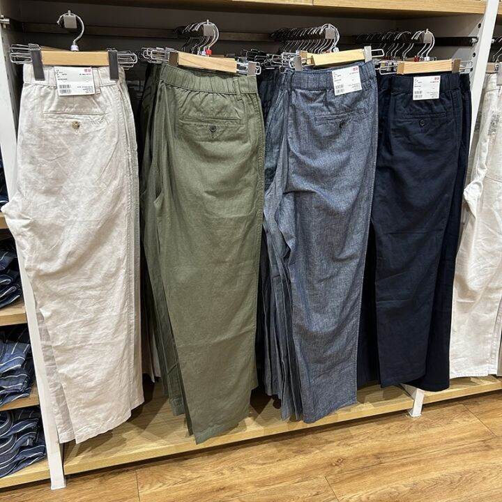 Buy Chocolate Stretch Linen Pants online - Etcetera