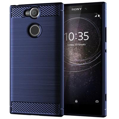 เคสโทรศัพท์นิ่มป้องกันทุกส่วนของเครื่อง XA2คาร์บอนไฟเบอร์สุดหรูเคสสำหรับ Sony Xperia สำหรับ Sony Xperia XA2 Plus เคสซิลิโคนกันกระแทก