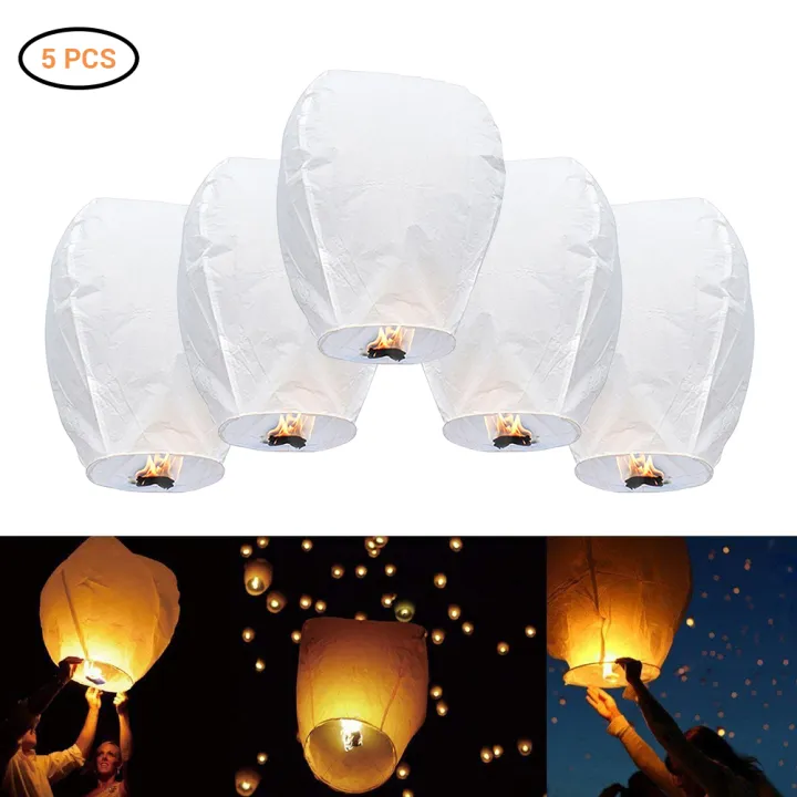 Chinese Lanterns Flying Paper Lanterns Biodegradable Fire Resistant