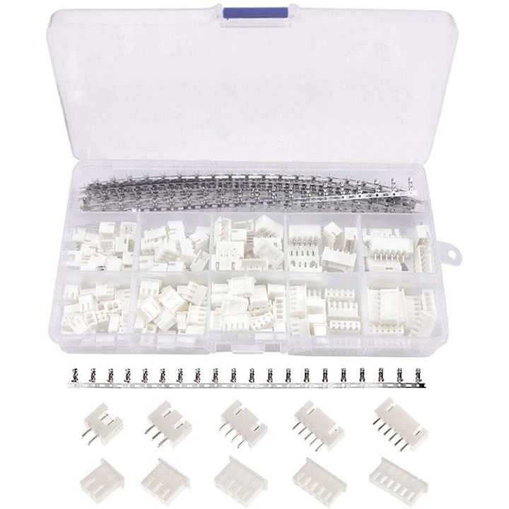 460Pcs 2.54mm JST-XH Connector Kit with 2.54mm Female Pin Header and 2 ...