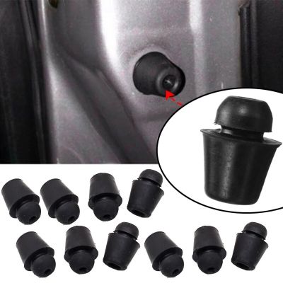 10Pcs Car Door Shock Absorbing Gasket Black Rubber Pads Car Door Dampers Sticker Car Door Accessories Chrome Trim Accessories