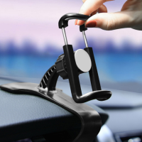 【CW】Car Phone Holder Dashboard Sun Visor Clip Mount Spring Snaps Stand 360 Rotation Auto Universal GPS Mobile Phone cket