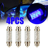 Acesia 4Pcs 42Mm 8LED รถ C5W 239หลอดไฟไฟฉายโคมไฟอ่านหนังสือหลอดไฟสีฟ้า