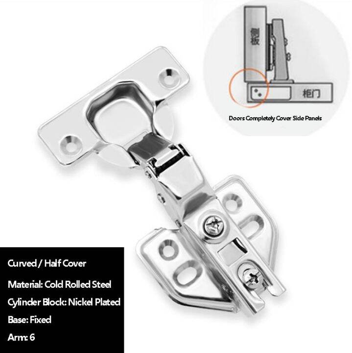 1Pcs Hinge Soft Close Kitchen Full Overlay Concealed Hydraulic